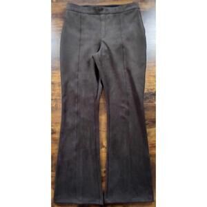 SPANX Faux Suede Brown Wide Leg Pants Size XL